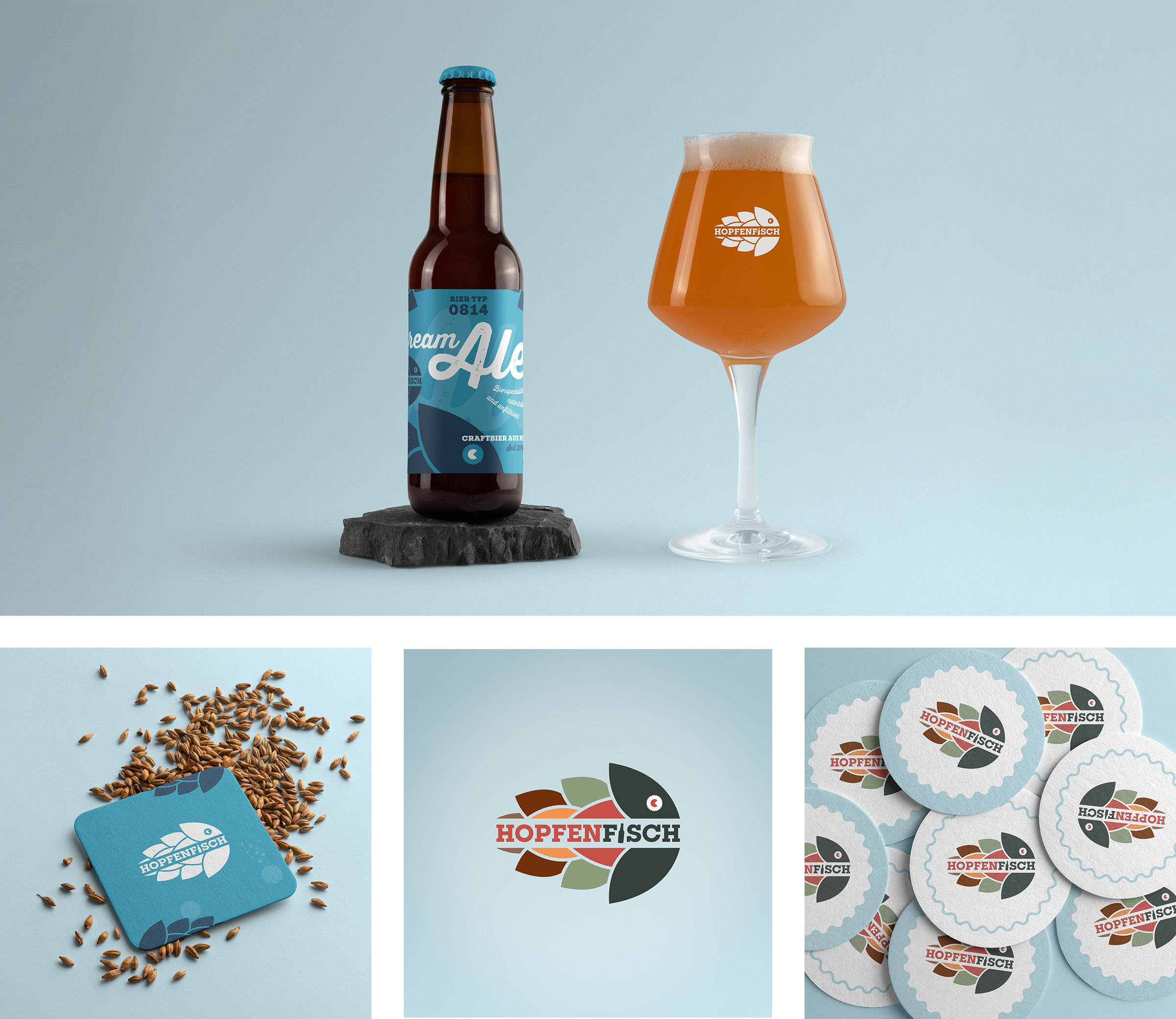 Kreativberatung & Grafikdesign Craft-Bier Hopfenfisch