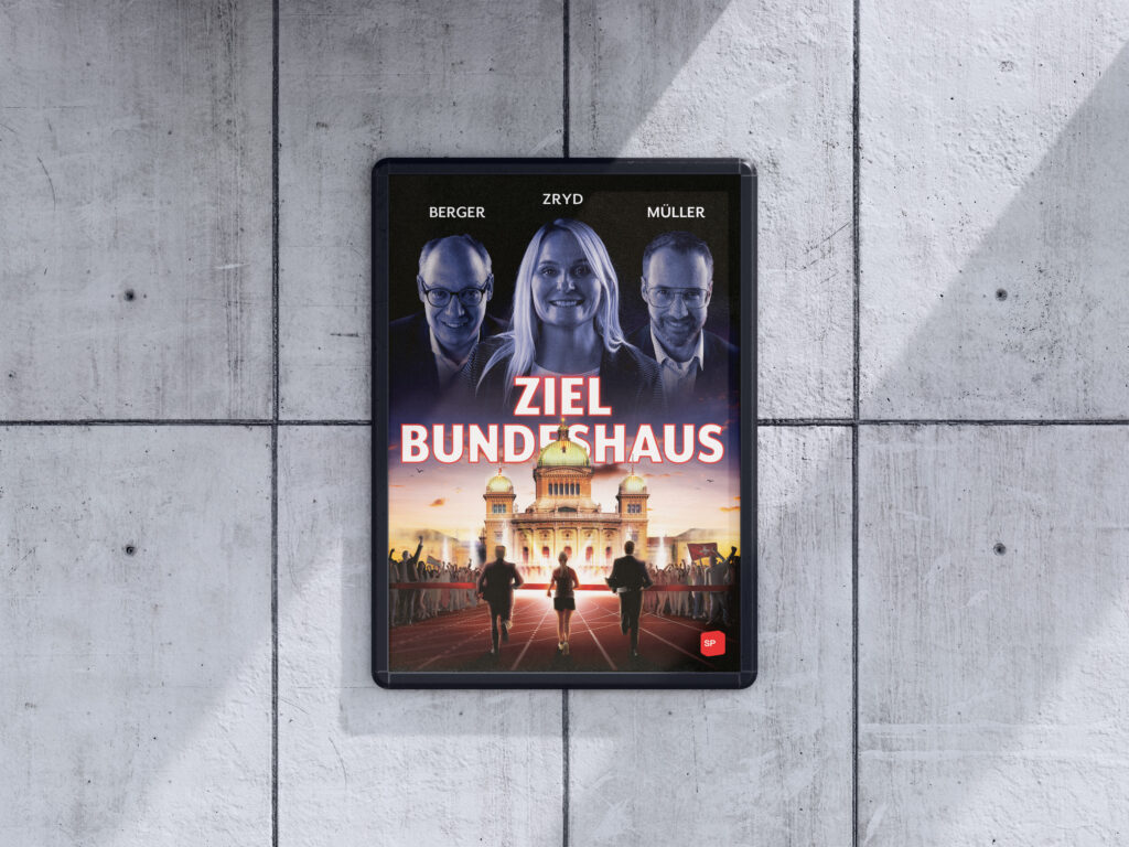 Wahlplakat für die Wahlkampagne Berger - Zryd - Müller